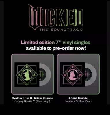 BUNDLE] Wicked: Ariana Grande - Defying Gravity & Popular 7” Vinyl