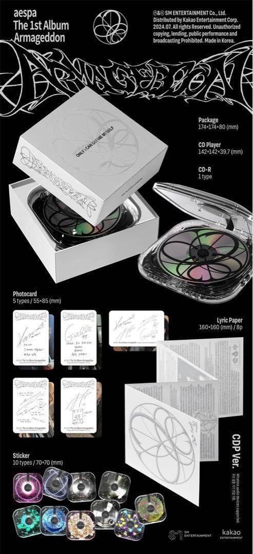 Aespa Armageddon CDP Ver CD Player F/S JAPAN NEW Sealed Limited