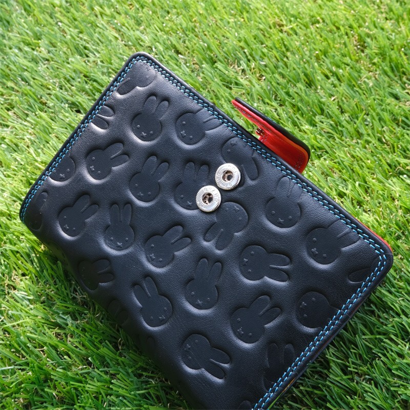 Miffy x My Walit Medium Snap Wallet Face Stamp Zip Around Real