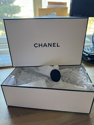 CHANEL Black & White Gift Box + Tissue Size 8.5'' x 5.5'' x 3'' | eBay