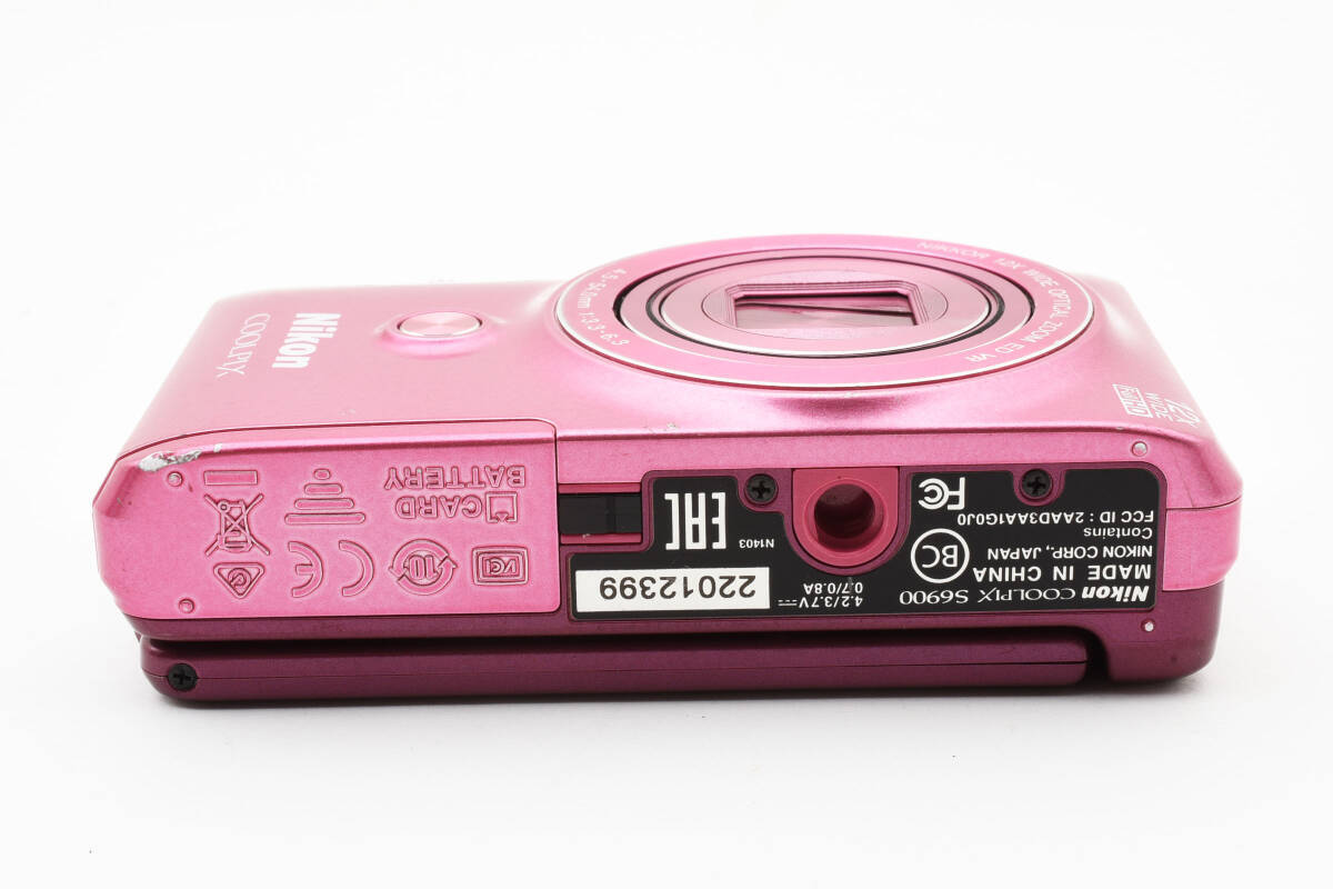 Junk Nikon COOLPIX S6900 Pink 16.2MP Compact Digital Camera no