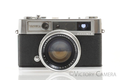 Yashica Lynx-14 Chrome 35mm Rangefinder Camera w/ 45mm f1.4 Lens