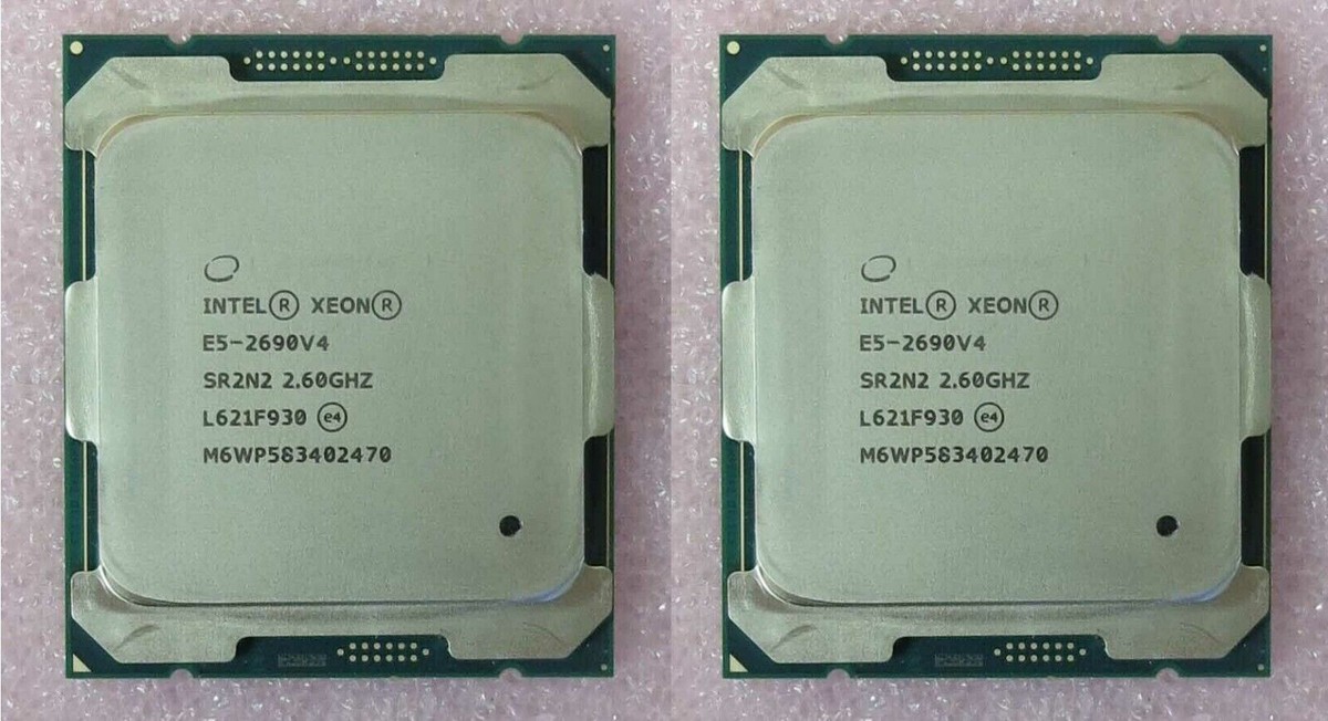 2x (Pair) Intel Xeon E5-2690 V4 2.60 GHz 14-Core SR2N2 CPU