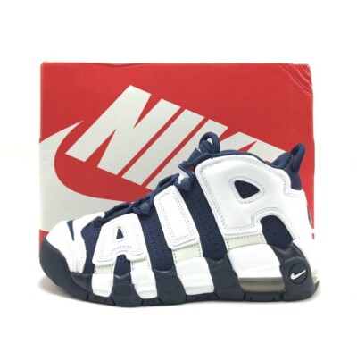NEW* Youth Grade-School NIKE AIR MORE UPTEMPO (GS) WHITE/NAVY