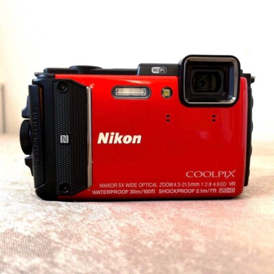Nikon COOLPIX AW130 Digital Camera W. 5x Zoom Lens Orange | eBay