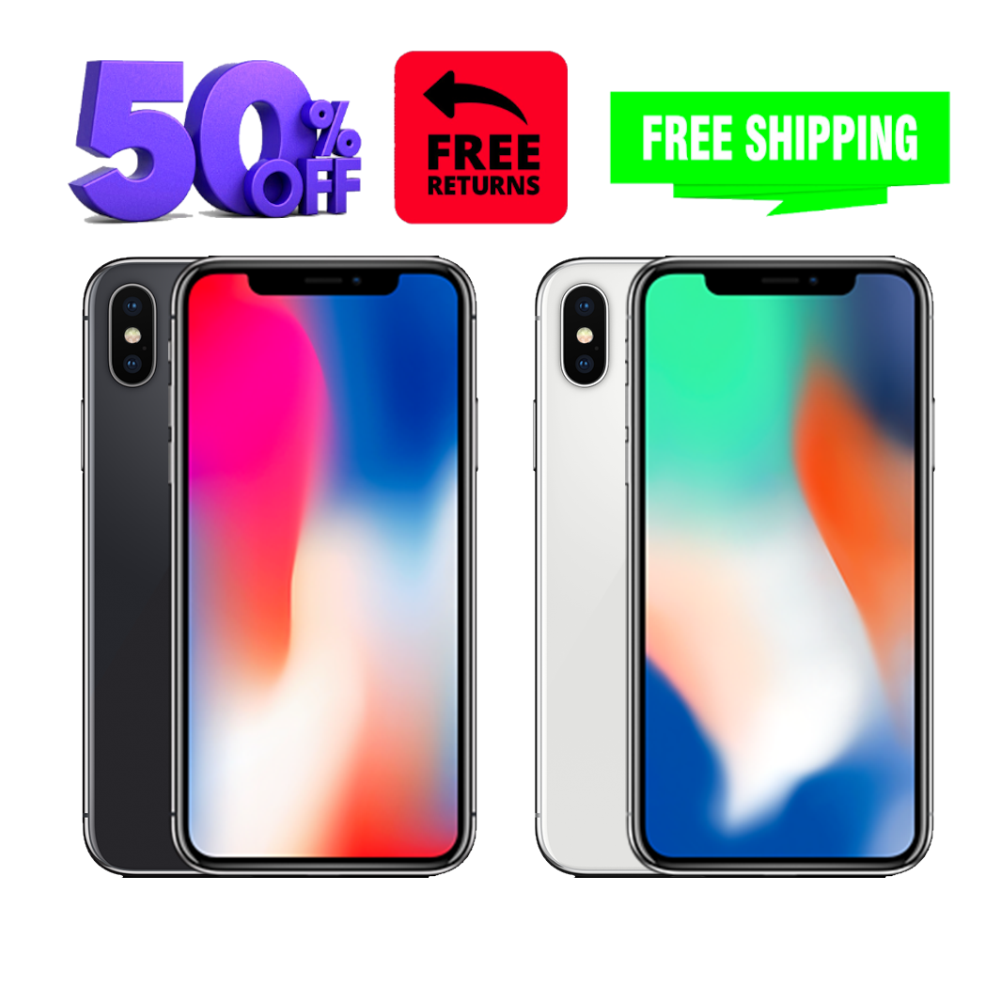 Apple iPhone X 64GB/256GB - Space Gray/Silver - Unlocked GSM+CDMA