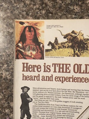 PRINT AD 1980 Time Life Books The Old West Book Series Advertising
