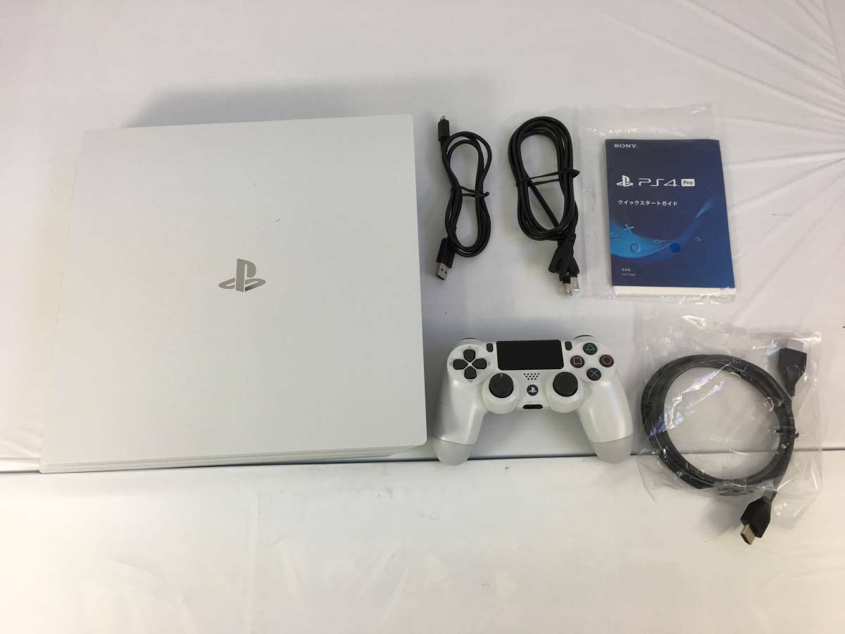 PS4 Glacier white Pro 1TB Console Full Accessories Sony