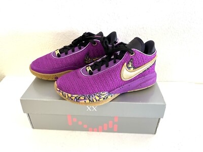 Nike LeBron XX SE Vivid Purple/Metallic Gold FD0207-500 Size US 5Y