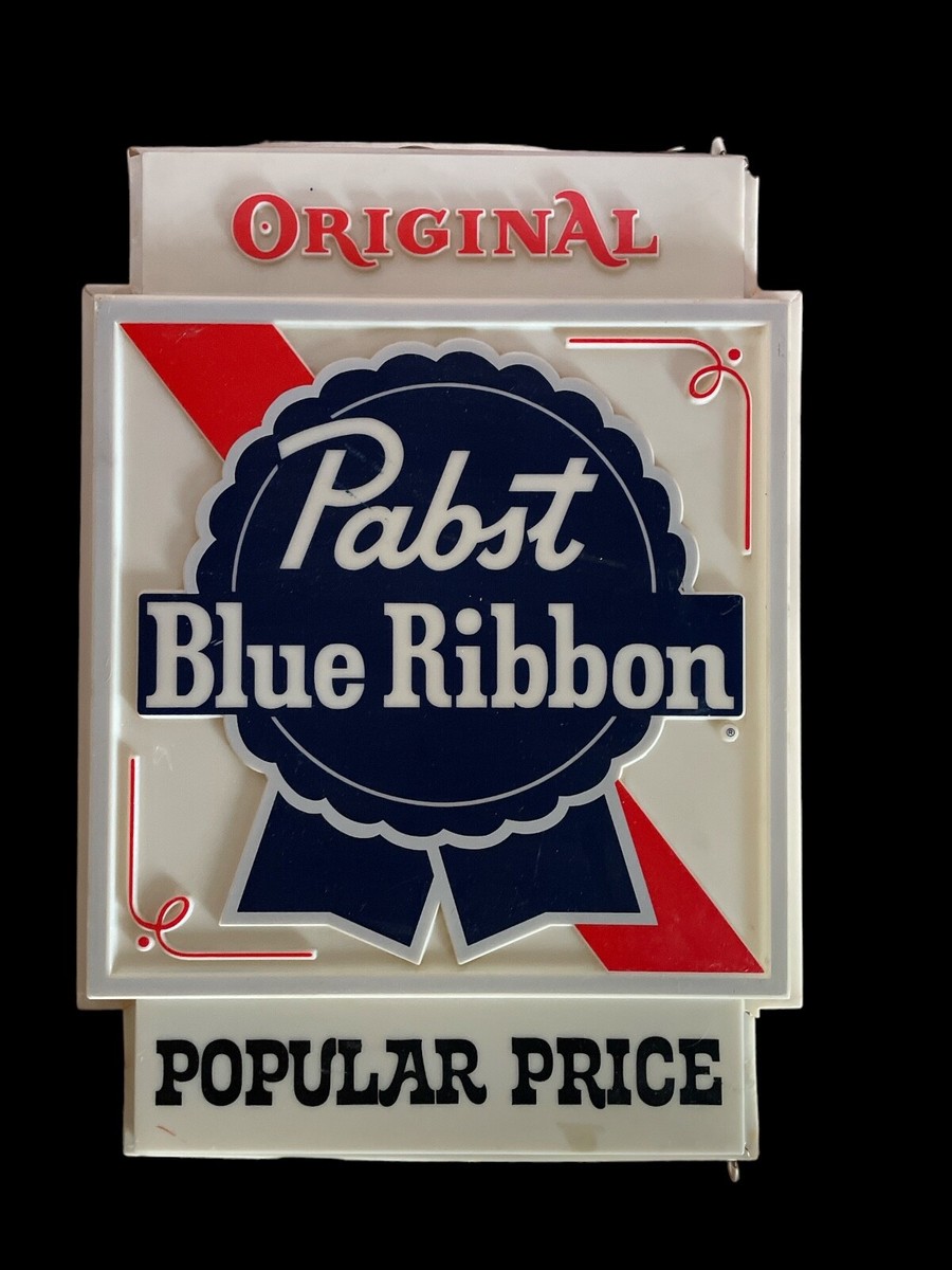 Pabst Blue Ribbon Vintage Light Up Bubble Sign 2 Sided Advertising