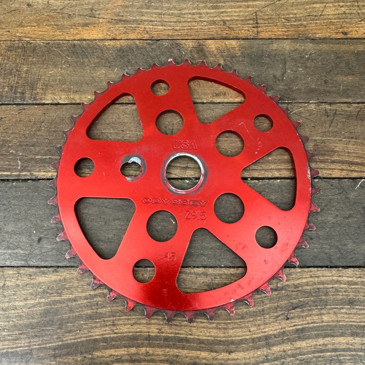 Odyssey Z915 BMX Sprocket 45t Red USA Old School BMX Z-915 45