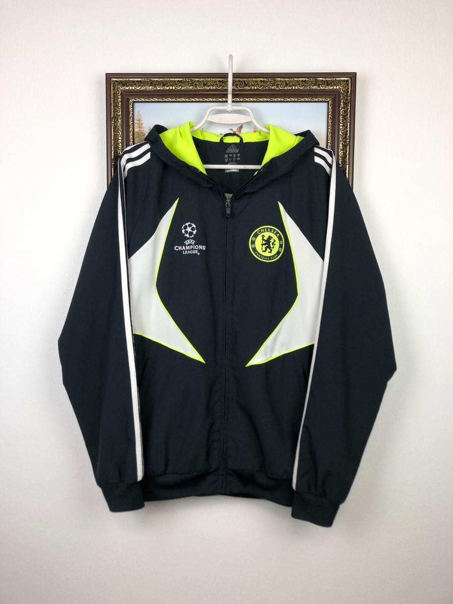 Vintage Adidas Chelsea Football Jacket Soccer Hooded Track Top