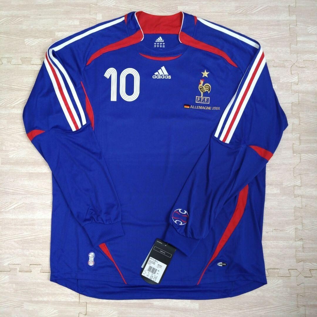 Vintage Zidane France 2006 World Cup XL adidas Long Sleeve Jersey