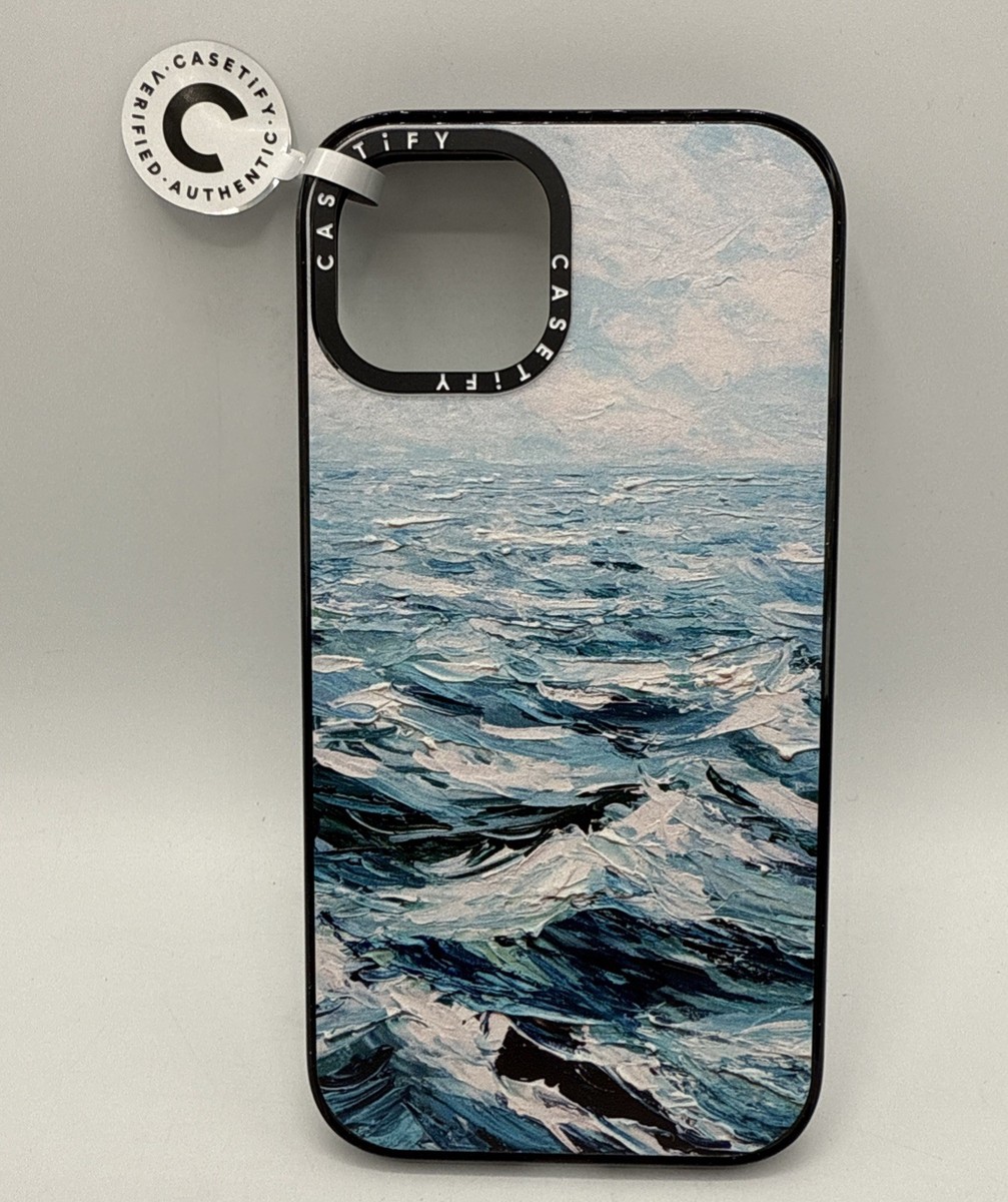 Casetify iPhone 13 Deep Blue Sea Impact Case Clear Black NO BOX