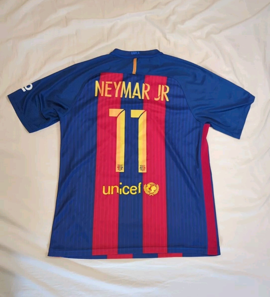 Barcelona FAN Home Jersey #11 NeymarJr Blue Red Shirt Size Boys