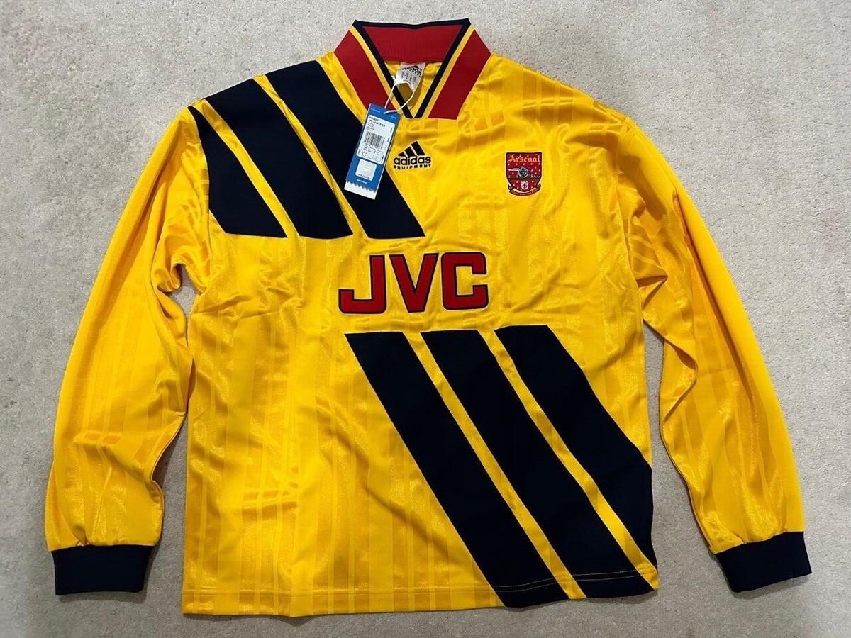 ADIDAS ARSENAL AWAY FOOTBALL SHIRT JERSEY 93-94 LONG SLEEVE ALL