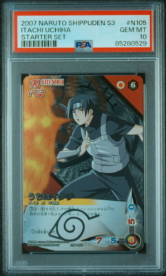 PSA10 Ninden.105 Itachi Uchiha Naruto Card Game Shippuden Bandai