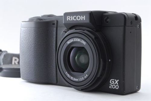 Ricoh GX200 12.1MP Compact Digital Camera Color Black With Battery