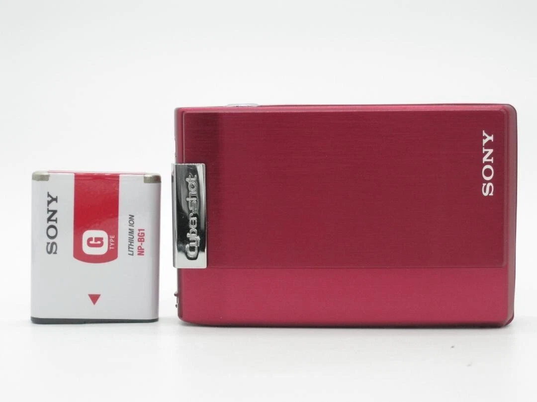 Sony Digital Camera Cyber-shot DSC-T100 Red 8.1 MP 5x Zoom 90% NEW