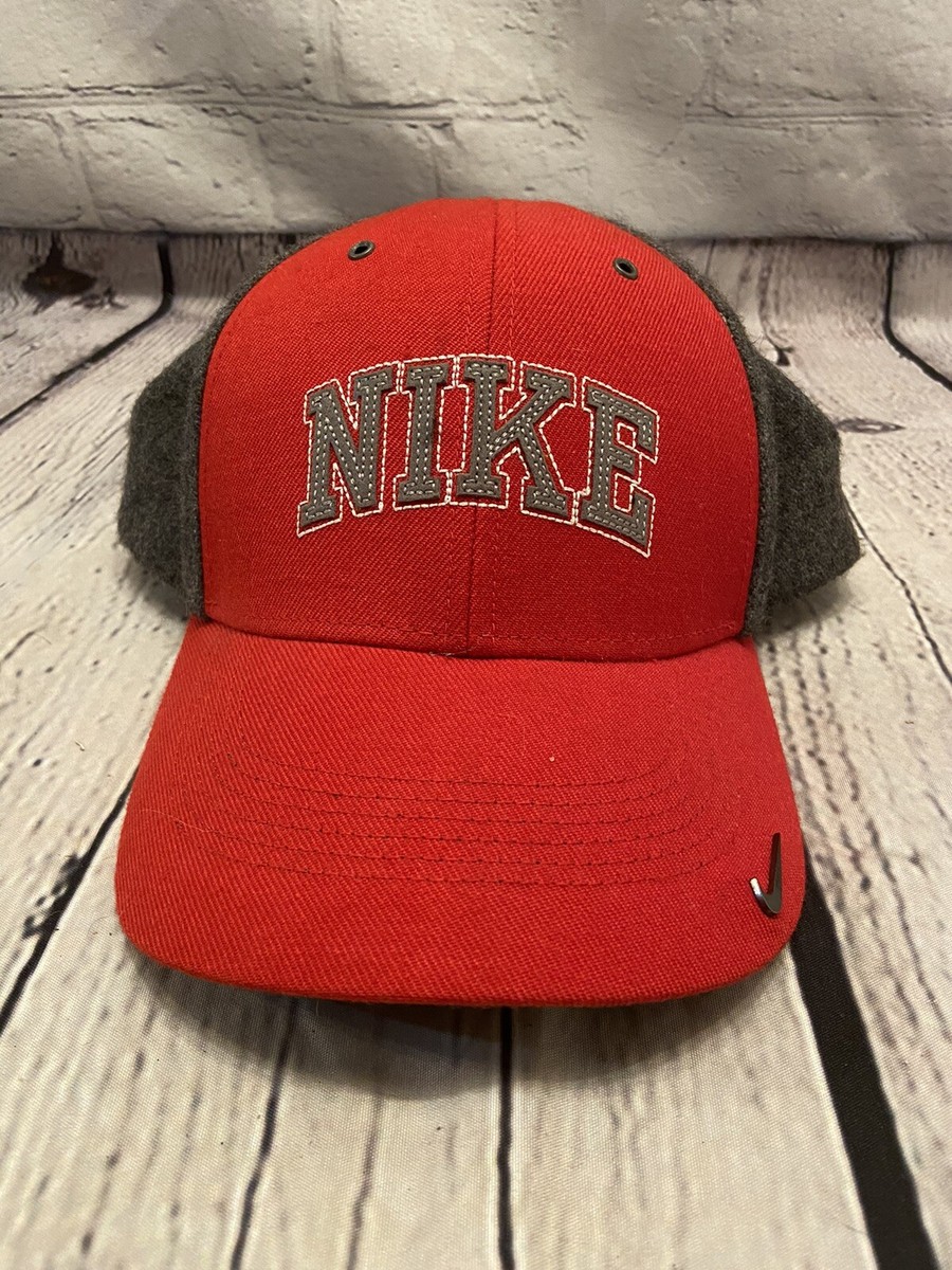 Nike Hat Red Grey RN# 56323 CA# 06553 | eBay