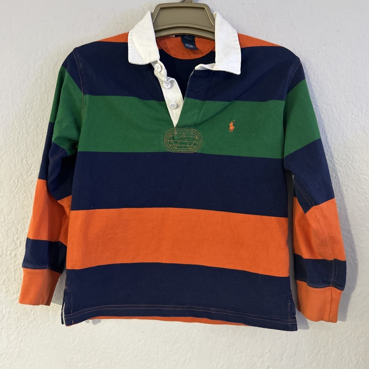 Vintage 90s Polo Ralph Lauren Shirt Rugby Long sleeve Multicolor