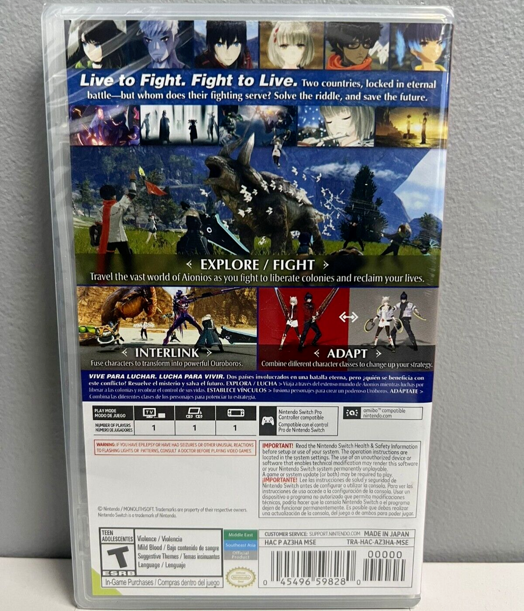 Xenoblade Chronicles: Definitive Edition + 2 & 3 Switch Brand New