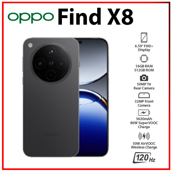 NEW OPPO Find X8 5G 16GB+512GB BLACK GLOBAL Ver. Dual SIM Android