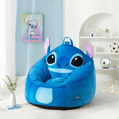 Stitch Kids' Compressed Foam Bean Bag Chair, Blue | eBay
