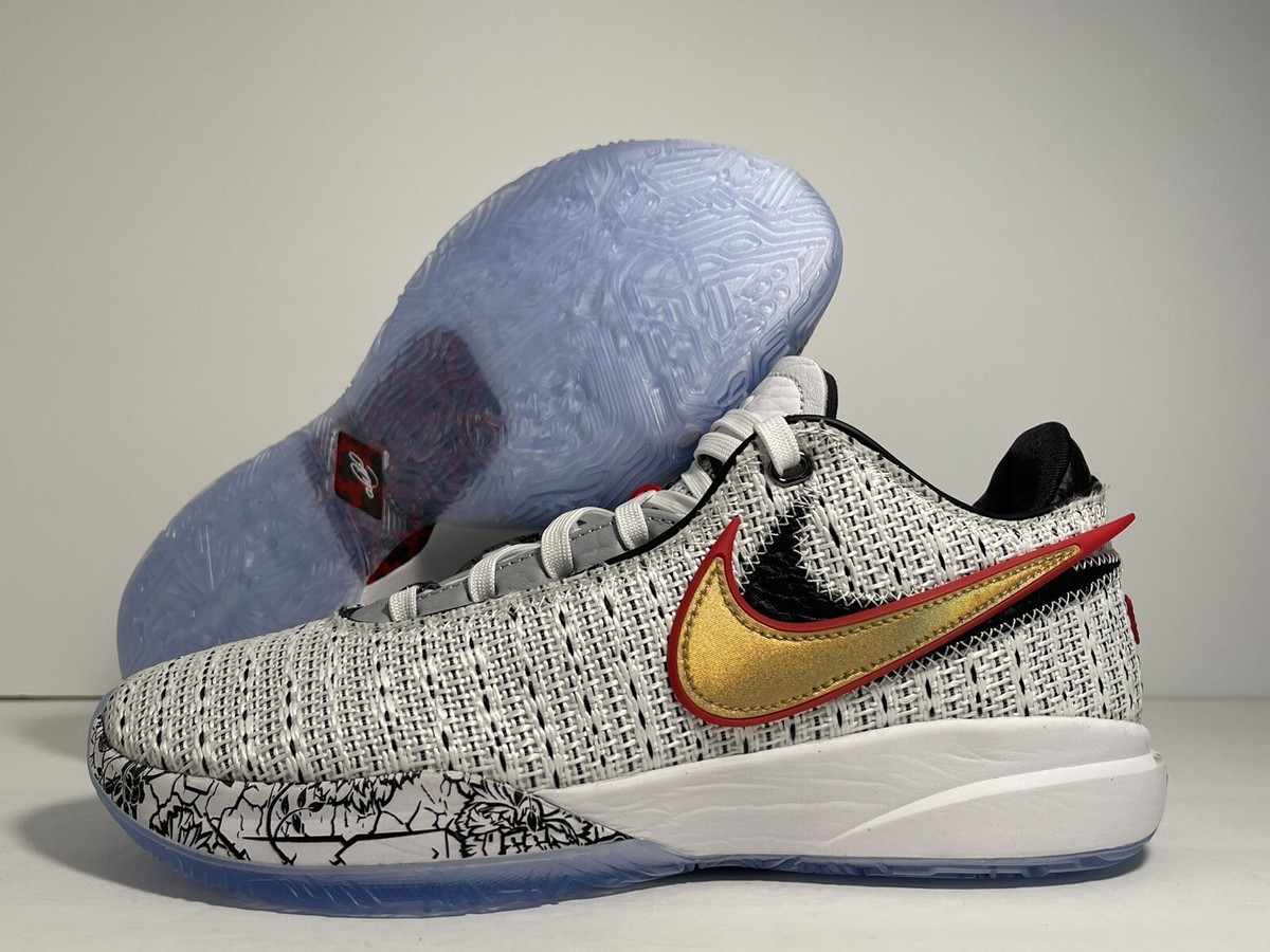 Nike LeBron XX 20 The Debut White Metallic Gold Grey DJ5423-100