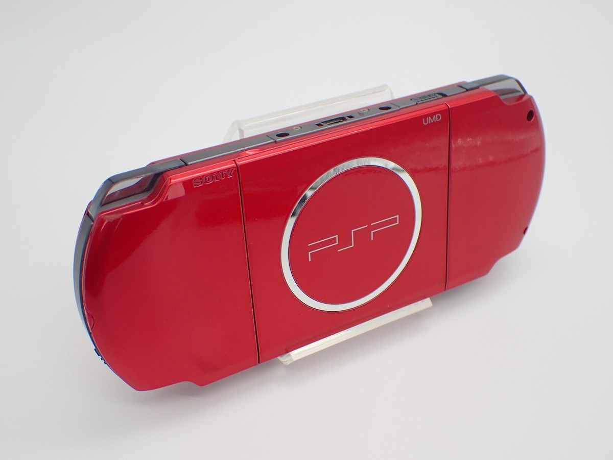 Sony PSP-3000 Red Console 3000 PlayStation Portable w/ Charger +