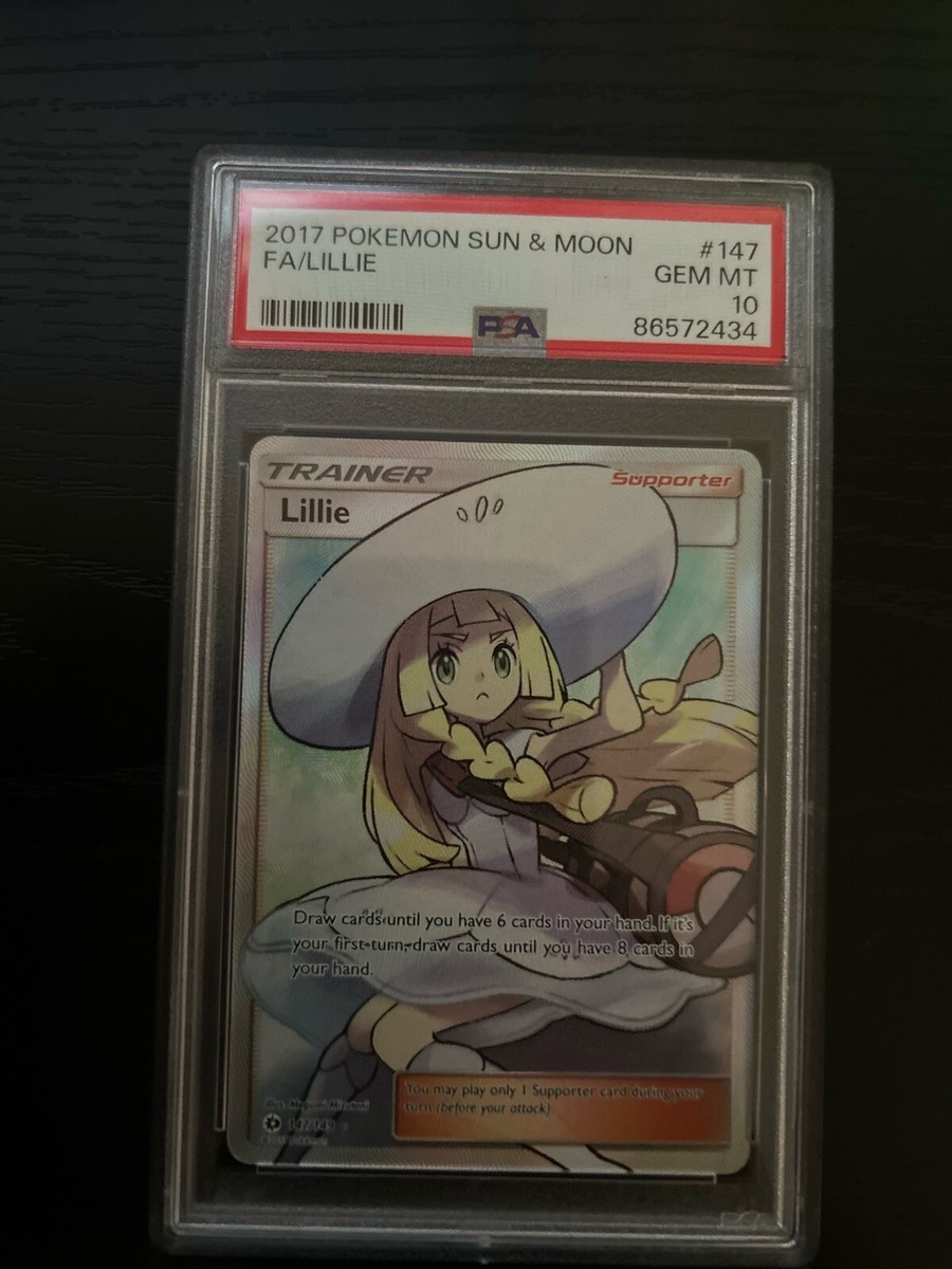 Pokemon Card - Lillie Full Art 147/149 Sun & Moon PSA 10 GEM MINT