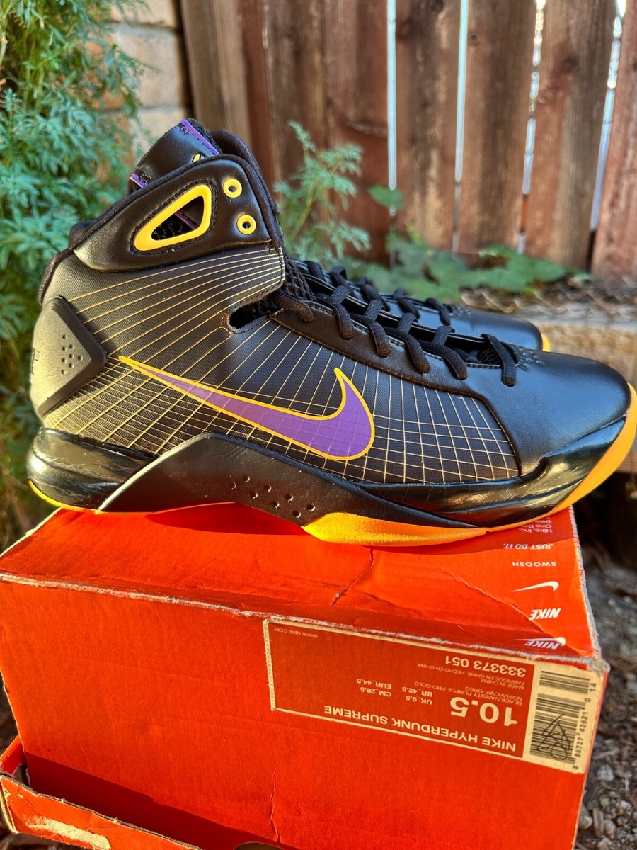 Nike Hyperdunk Supreme “Kobe Lakers Away” 2008 Size 10.5 333373