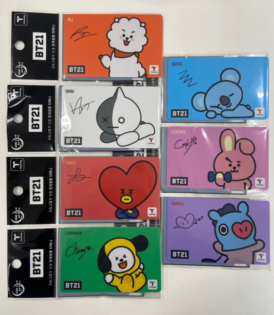 FACTORY SEALED] BT21 BTS CU T-MONEY KOREA TRANSPORTATION CARD NEW