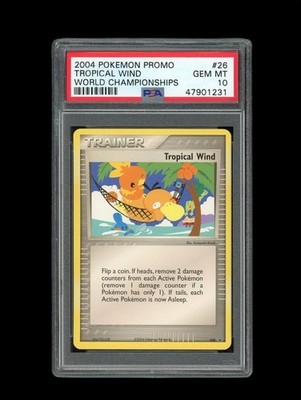 Pokemon PSA 10 GEM MINT 2004 Tropical Wind World Championship Card