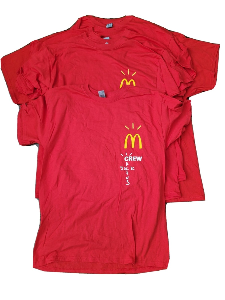 McDonald's X Travis Scott Merch Collab Cactus Jack Staff T Shirts