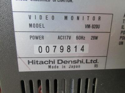 Hitachi VM-920U Video Monitor 9
