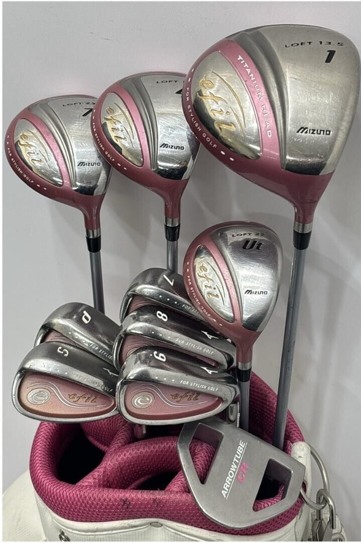 Ladies Mizuno efil Club Set 1W 4W 7W UT 7-9i Pw Sw PT 10pc Women