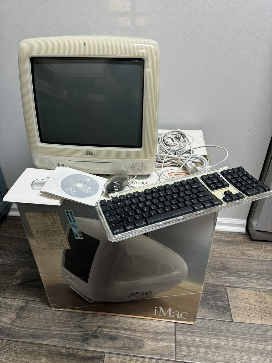 Apple iMac G3 M5521 Original Box Keyboard Mouse Cords Manuals