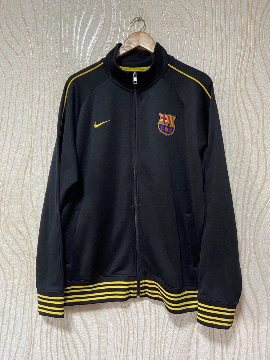 BARCELONA AWAY FOOTBALL SOCCER TRACK TOP JACKET NIKE 419898-010 sz