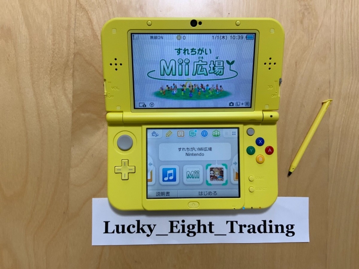 New Nintendo 3DS XL LL Pikachu Yellow Console Stylus Japanese ver