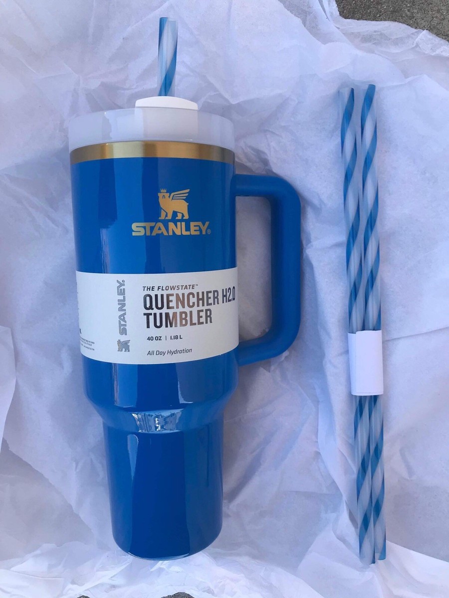 Stanley Arctic Twist Blue Quencher H2.0 Flowstate Tumbler 40 OZ