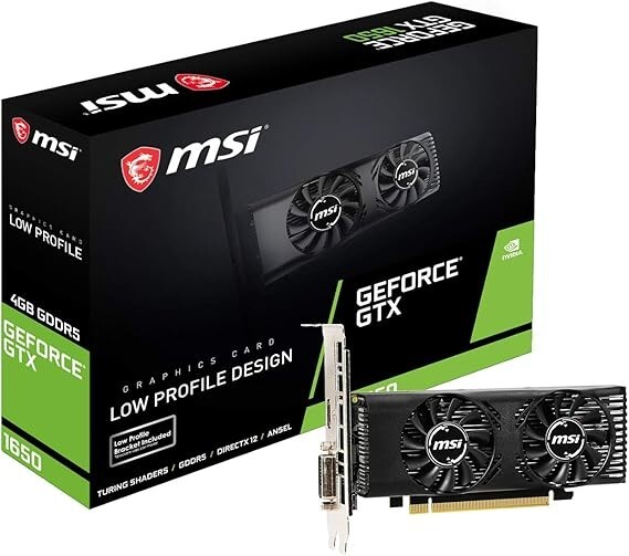 MSI GeForce GTX 1650 4GT LP Graphics Board Low Profile VD6989 New