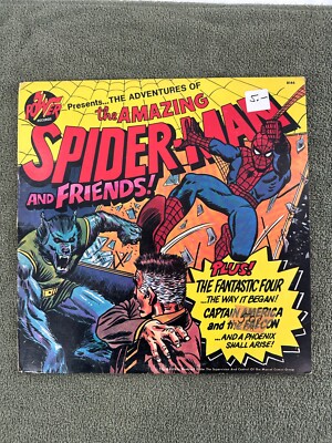 The AMAZING SPIDER-MAN and Friends LP Power Records Album 1974
