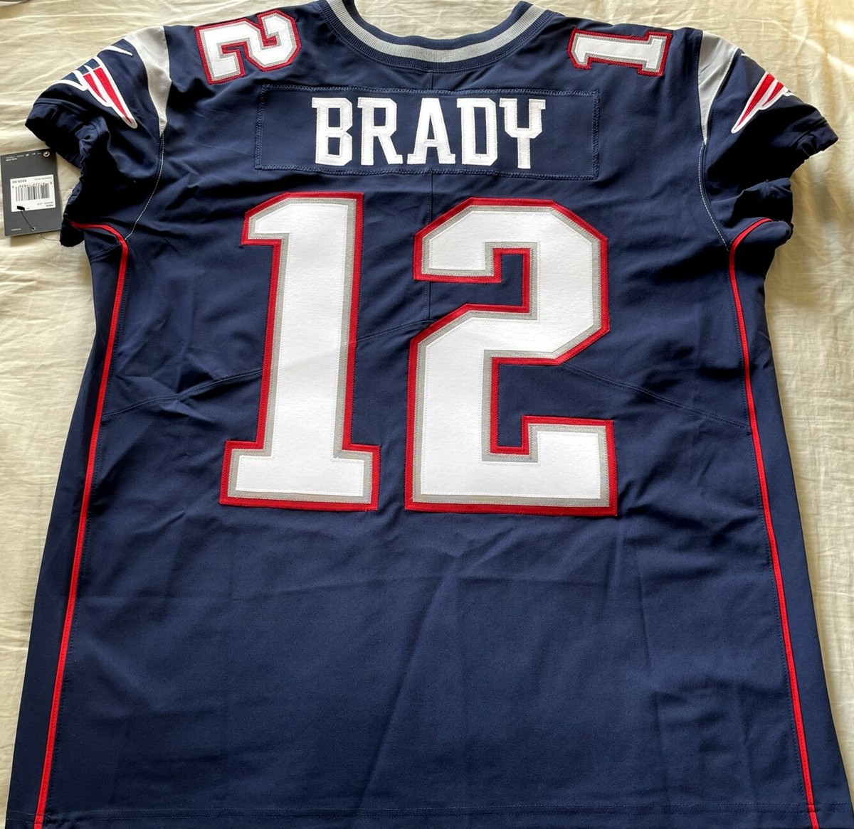 Tom Brady Patriots 2017 2018 authentic Nike Elite navy game model