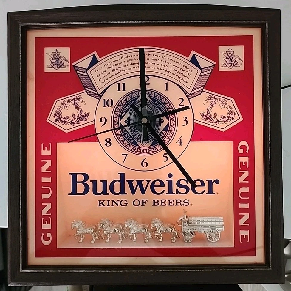 budweiser light clock products for sale | eBay
