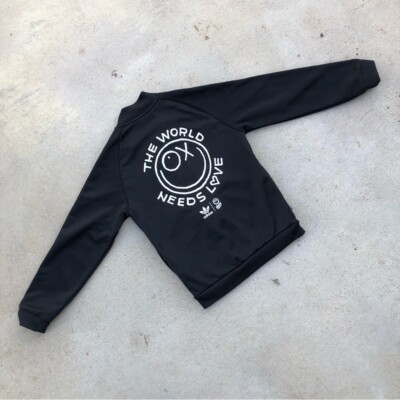 Adidas x Andre Saraiva Collab The World Needs Love Black Zip-Up
