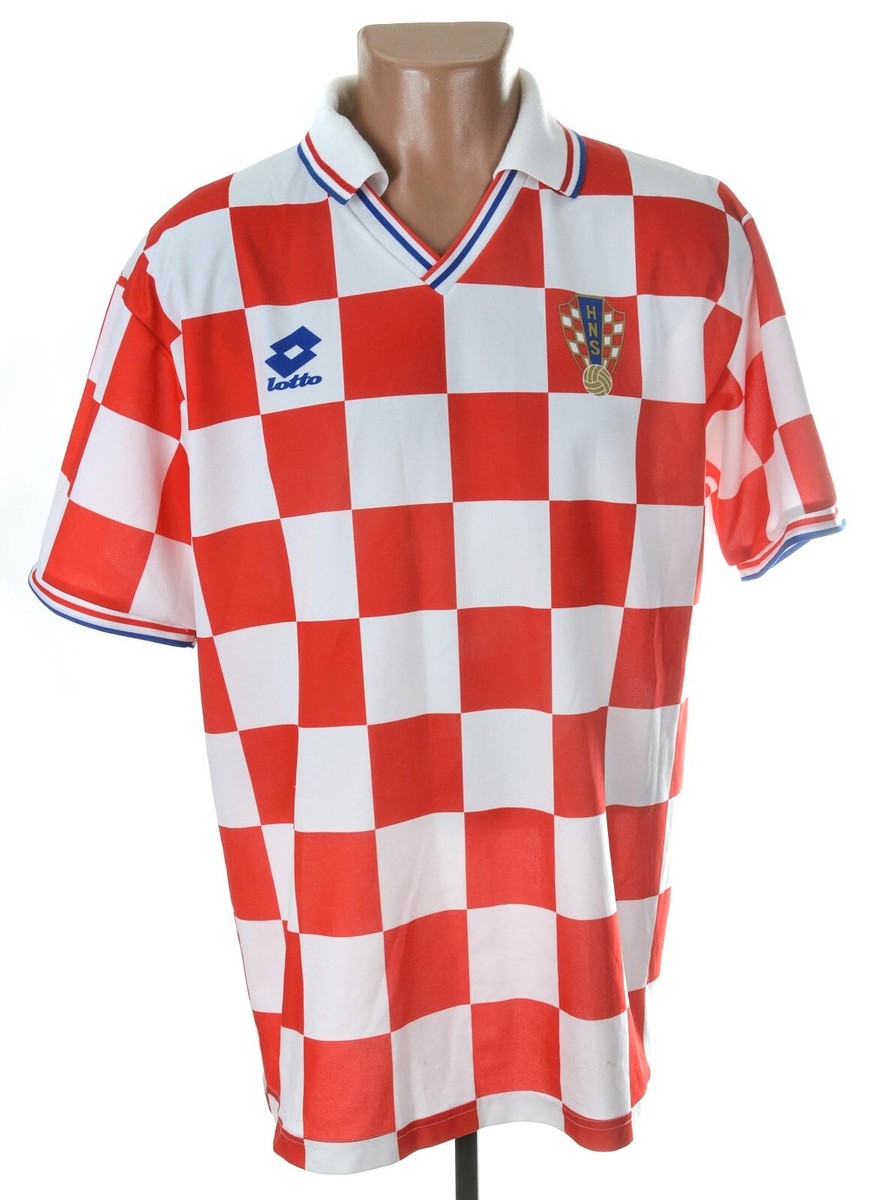 CROATIA NATIONAL TEAM 1996/1998 HOME FOOTBALL SHIRT LOTTO XL | eBay