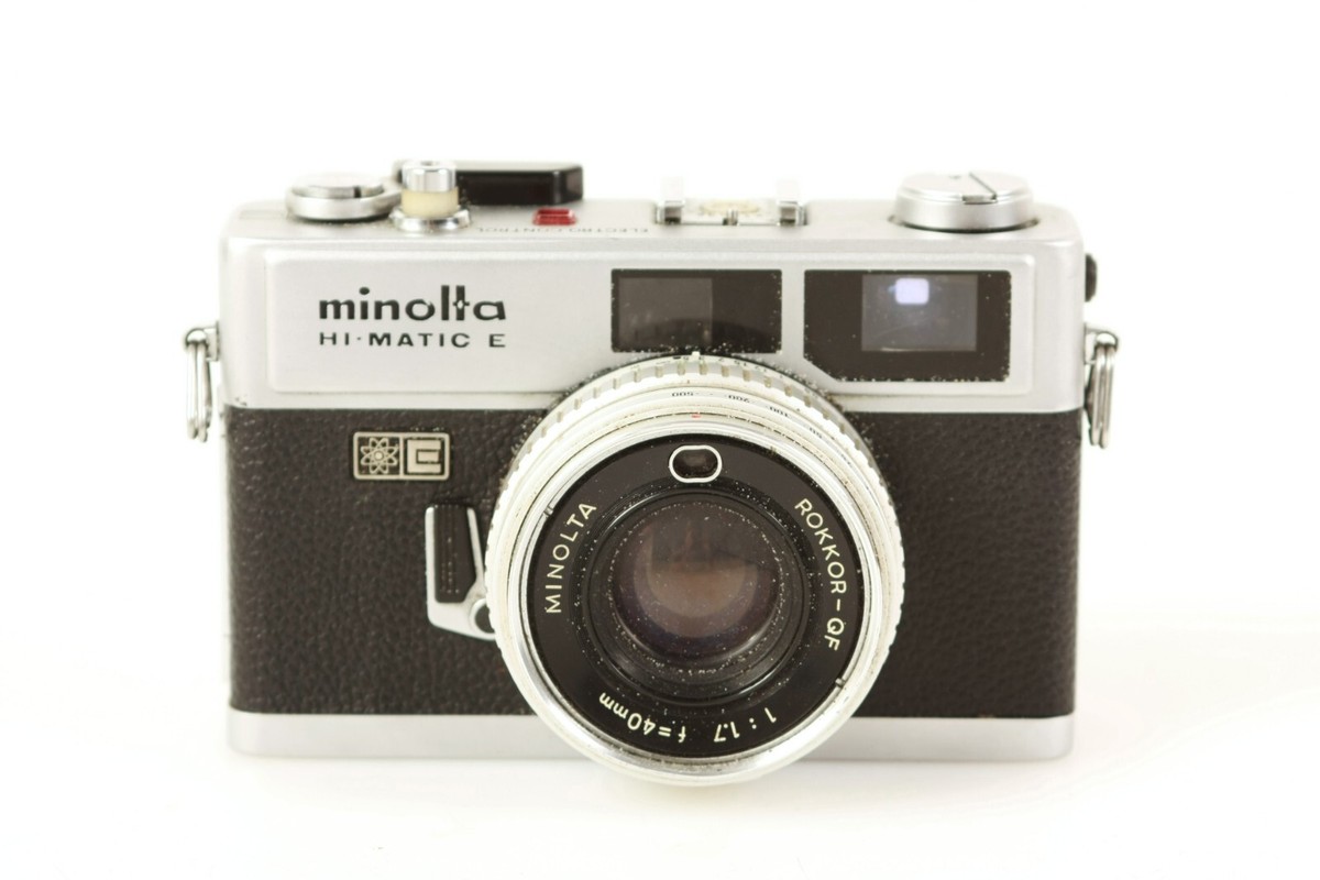 Vintage Minolta Hi-Matic E Rangefinder Camera with 40mm Rokkor