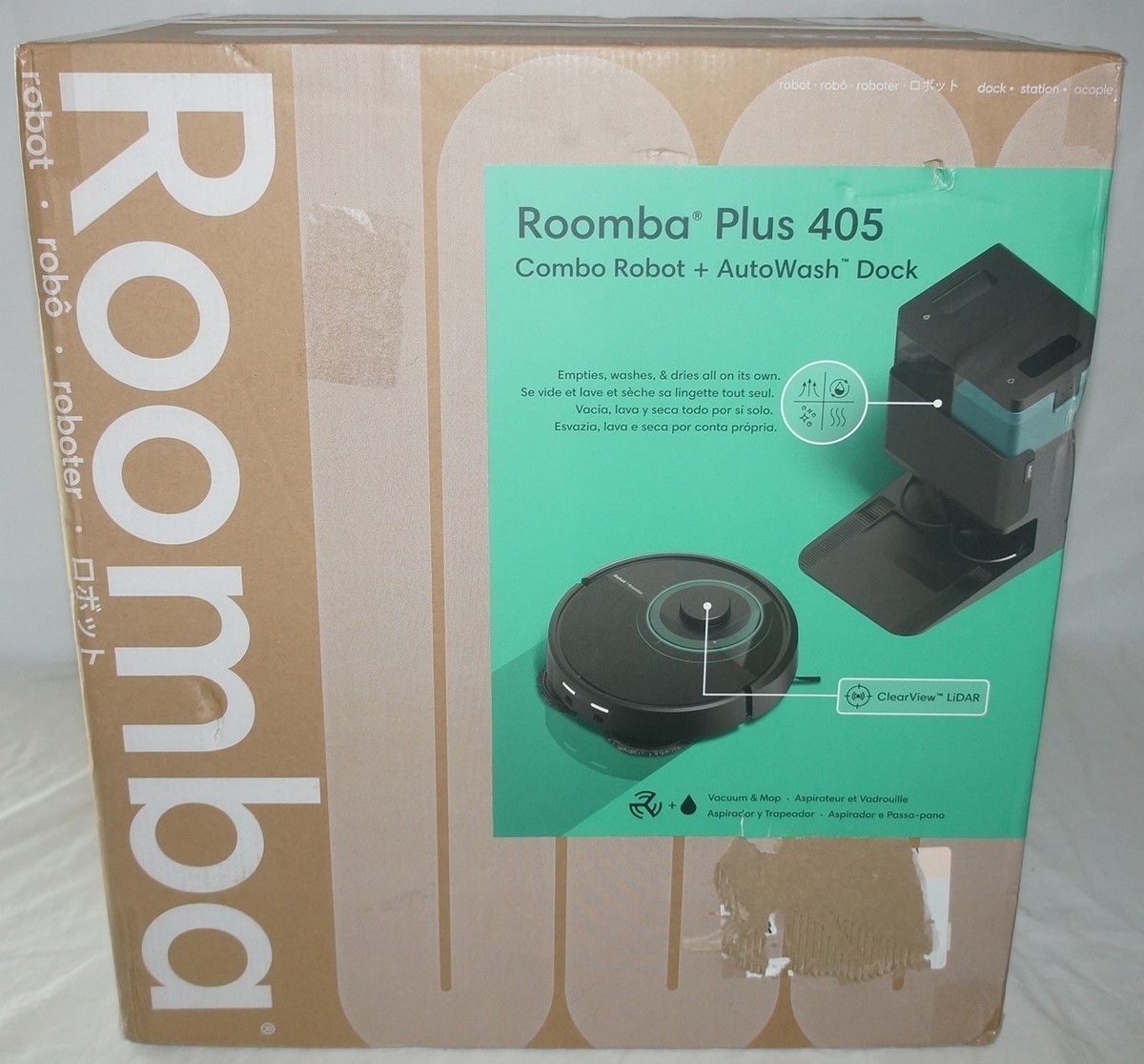 New iRobot Roomba Plus 405 (G185) Combo Robot Vacuum & Mop +
