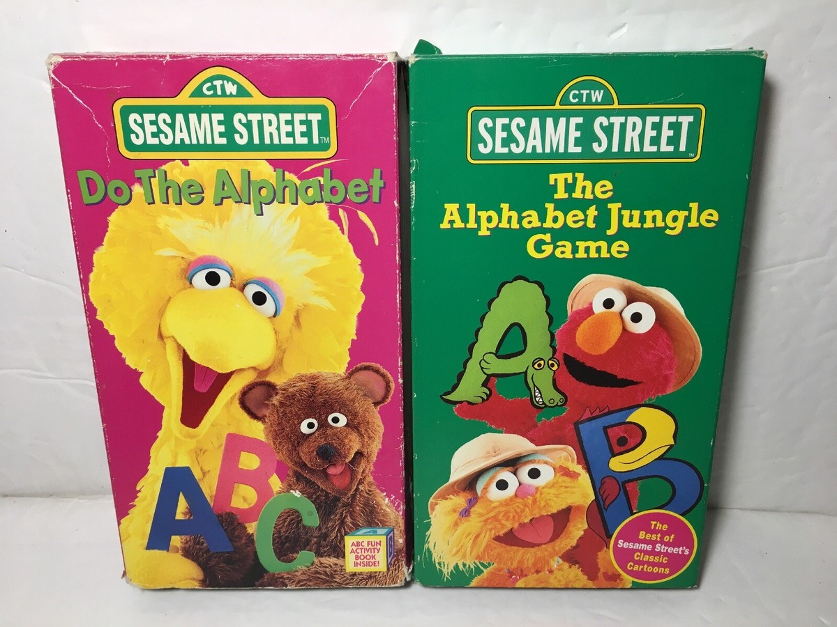 SESAME STREET DO THE ALPHABET / ALPHABET JUNGLE GAME VHS Video